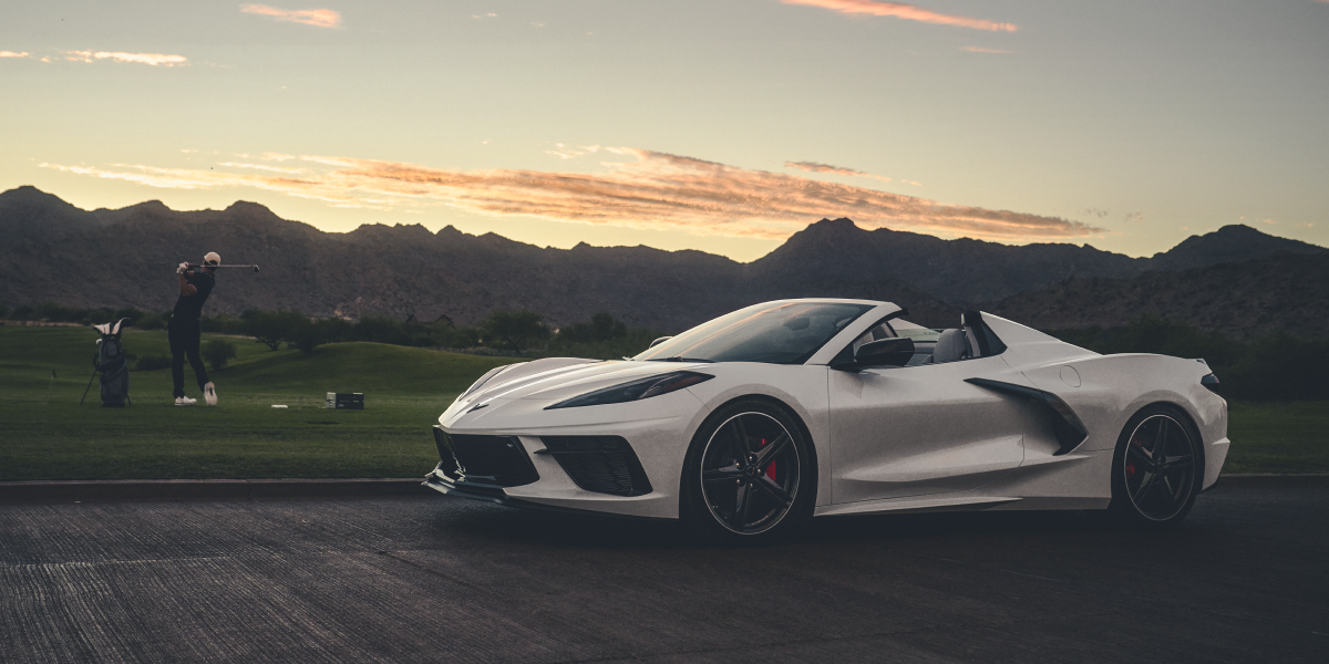 2025 Chevrolet Corvette Stingray Parked at a Golf Course
