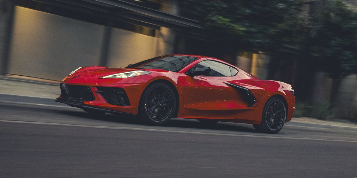 2025 Chevrolet Corvette Stingray Side Profile Driving