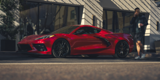 2025 Chevrolet Corvette Stingray Side Profile Parked in a City