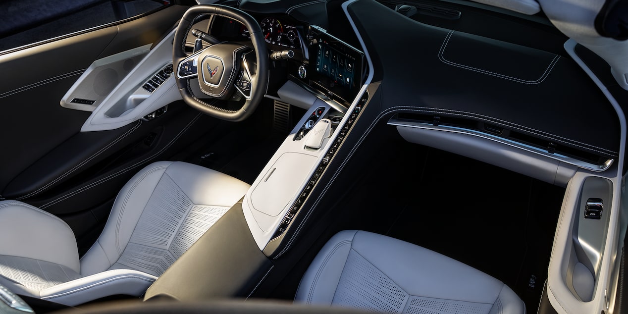 The Front Interior View of a 2025 Chevy Corvette Stingray