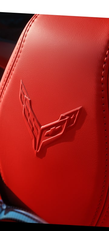 Corvette Logo on Seat of 2025 Corvette Stingray