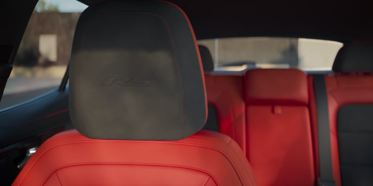 Interior View of the Passenger Headrest in a Chevy Blazer EV 