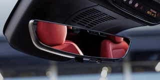 Close-up of the Rear View Mirror of a 2025 Chevy Blazer EV