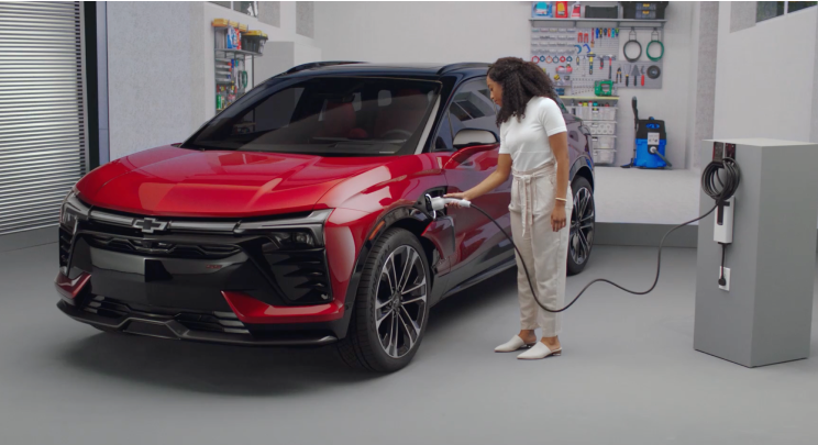 A Person Charging the 2025 Chevy Blazer EV