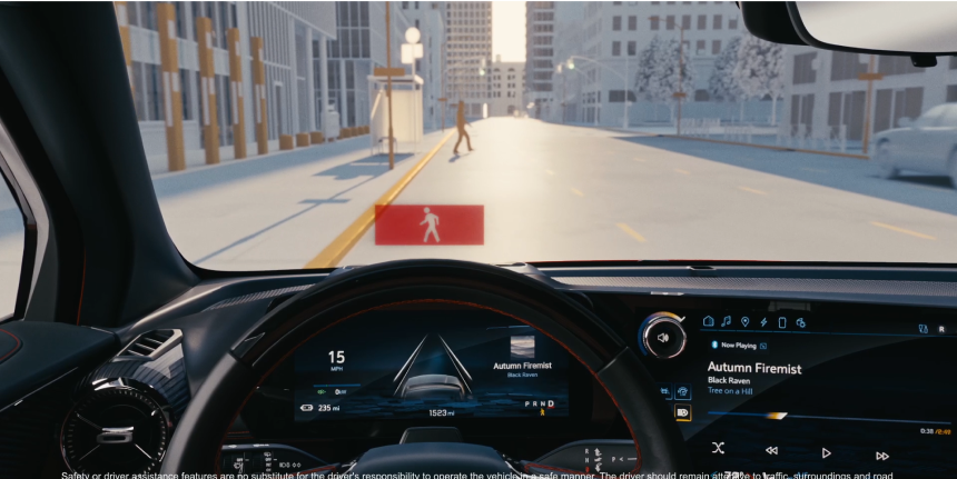Chevy Blazer EV Front Pedestrian Alert Infographic