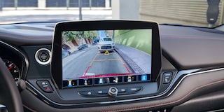 The Front Display of a Chevy Blazer Showing the Rear Camera View in Its Display