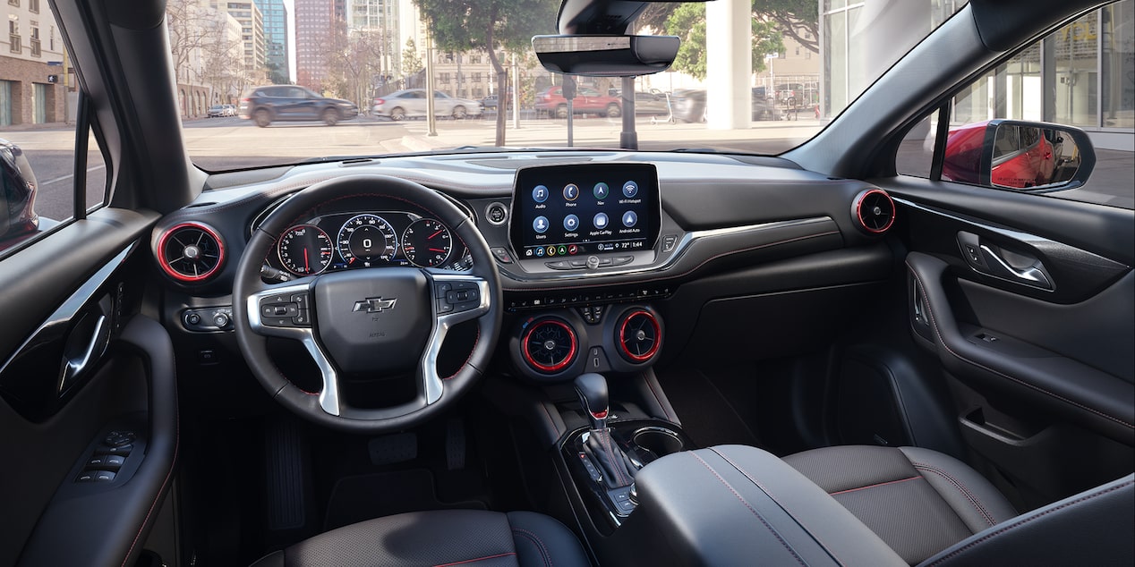 Front Black Interior View of 2025 Chevy Blazer