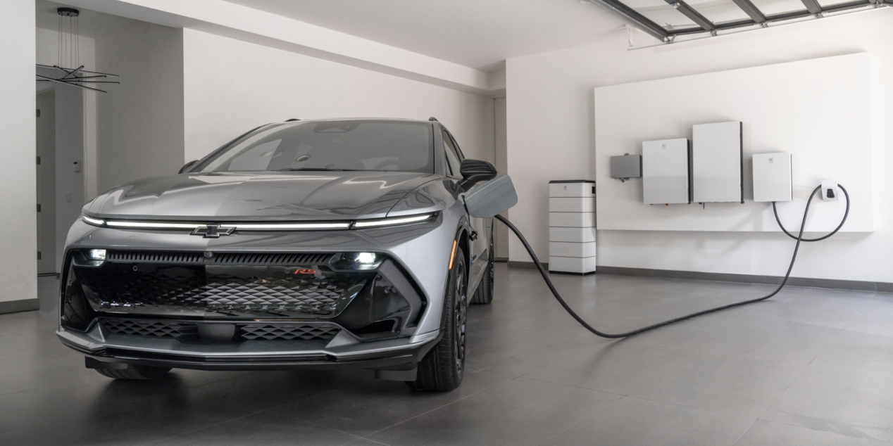 2025 Chevy Equinox EV Charging in a Home Garage