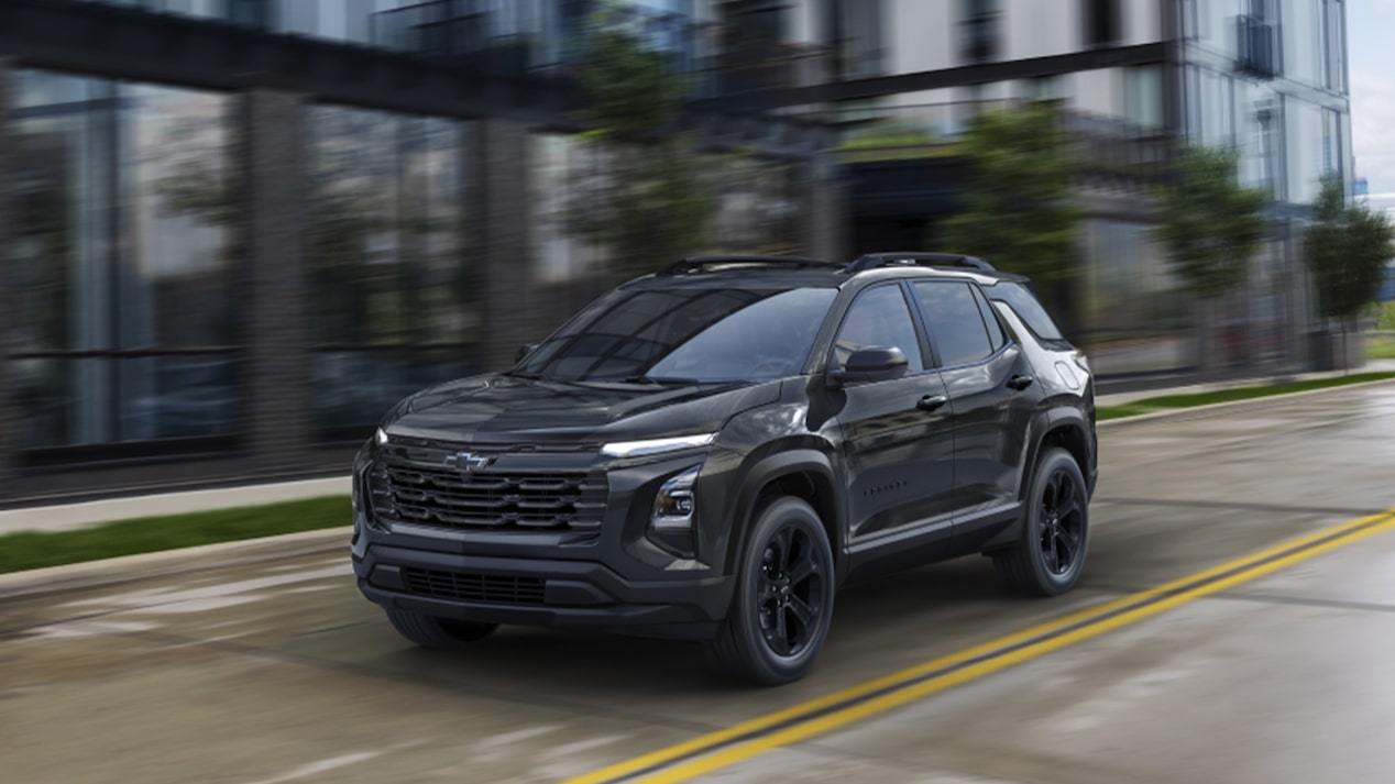 2025 Chevy Equinox Midnight Edition Driving on City Street
