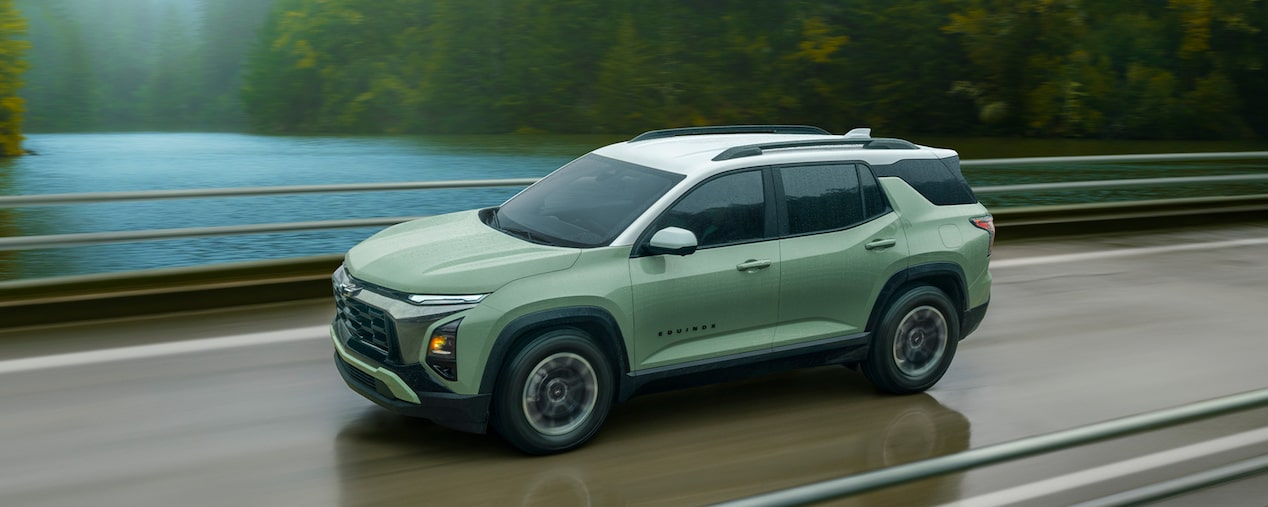 2025 Chevy Equinox Driving on Slick Street