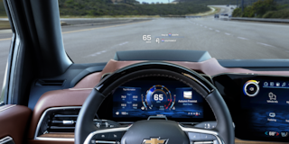 Driver's Point of View of the 2025 Chevrolet Suburban's HUD on the Windshield