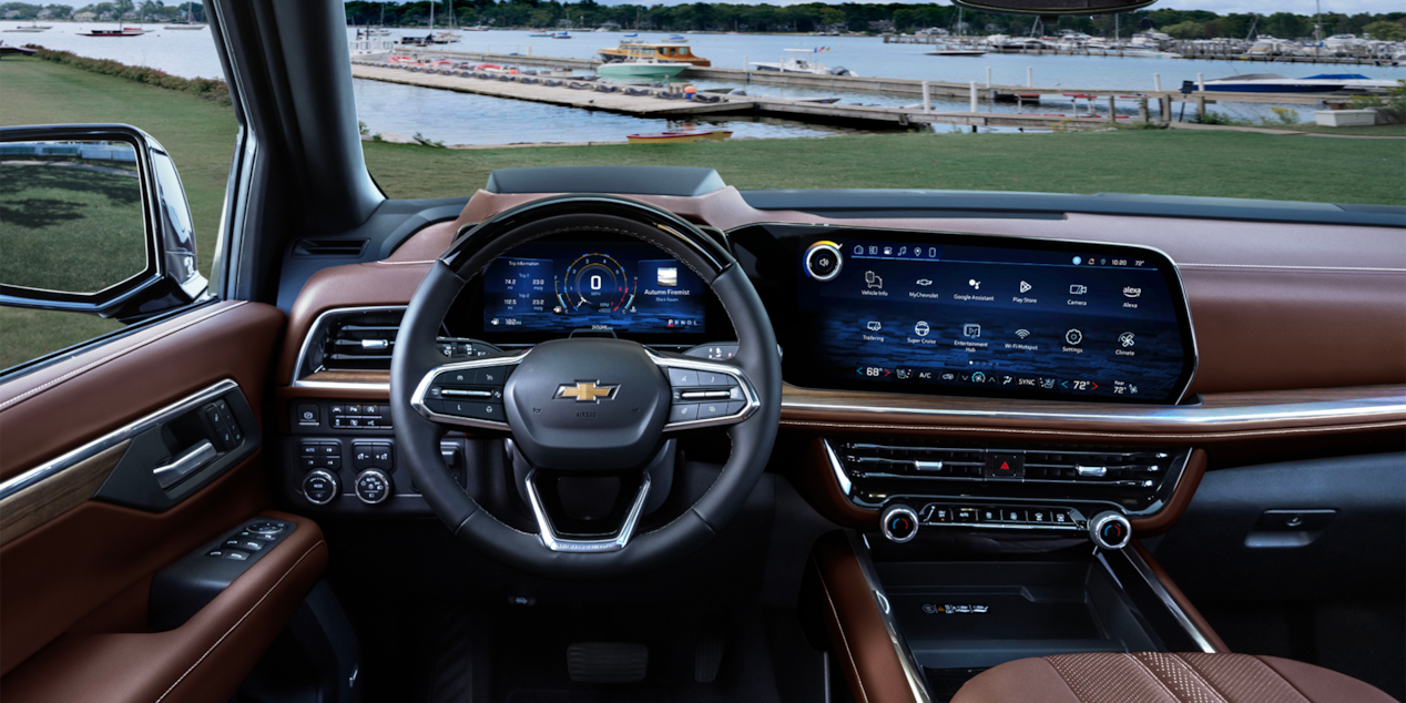 Point of View from the Driver's Seat in the 2025 Chevrolet Suburban SUV