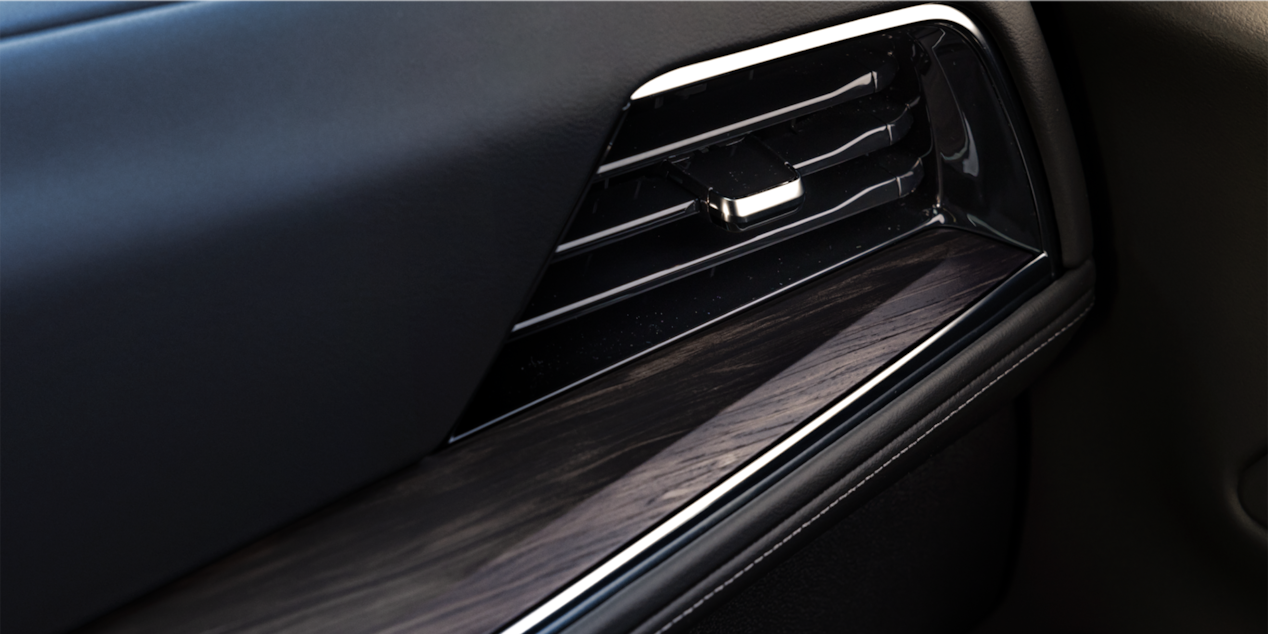 Vista en primer plano de ventilación de aire en la SUV Chevrolet Tahoe 2025