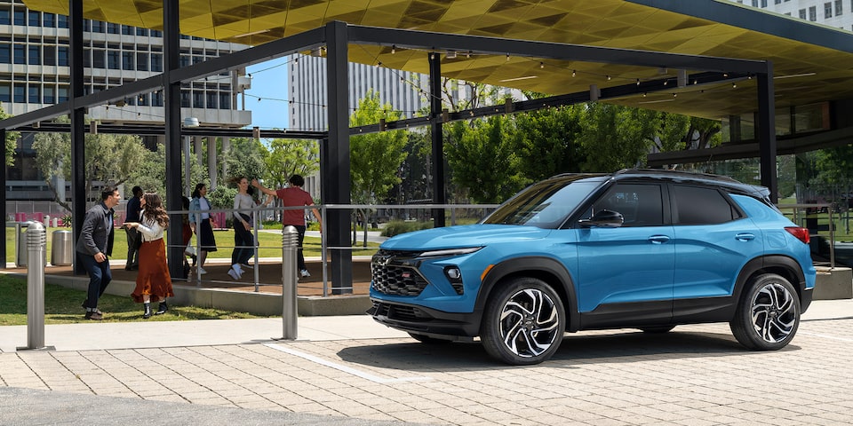A 2025 Chevy Trailblazer Parked Outside an Outdoor Pavilion