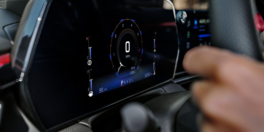 Driver Control Center on the Dashboard Inside the 2025 Chevy Trailblazer