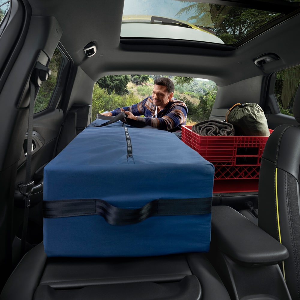 Camping Equipment Loaded into Cargo Space Inside the 2025 Chevy Trailblazer
