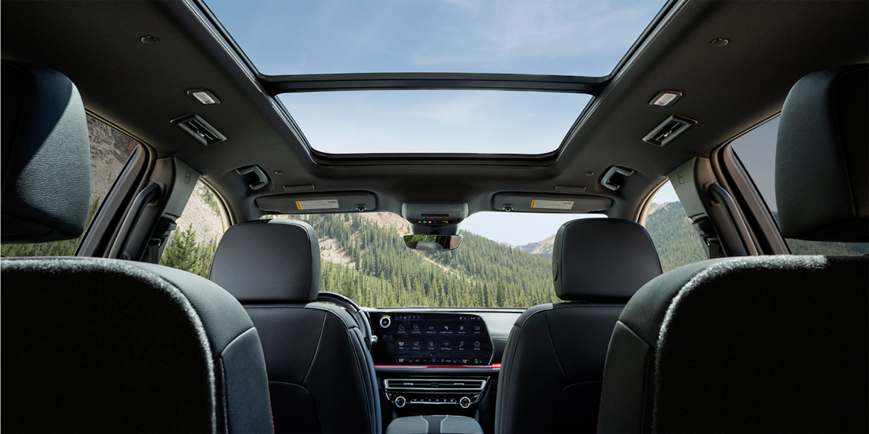 Back Seat View of the Interior of the 2025 Chevy Traverse
