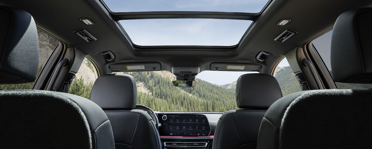 Back Seat View of the Interior of the 2025 Chevy Traverse