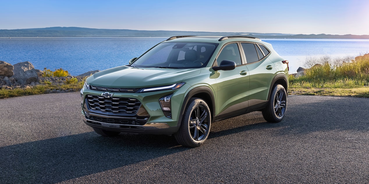 2025 Chevy Trax Parked Near a Large Lake