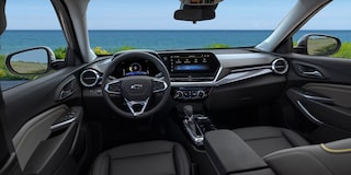 Front Dashboard and Steering Wheel Display Inside the Chevy 2025 Trax
