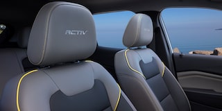 Activ Badging on Seat headrests Inside the Chevy 2025 Trax