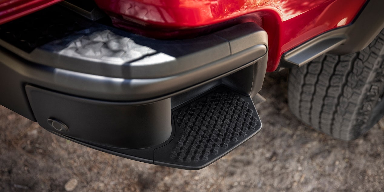 The Convenient 2025 Red Hot Chevy Colorado Built-In Trim Steps