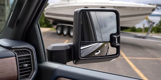 Rear View of Mirror of 2025 Chevy Silverado HD