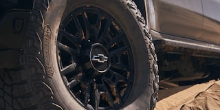 Close-up of a Dusty Tire of a 2025 Chevy Silverado HD