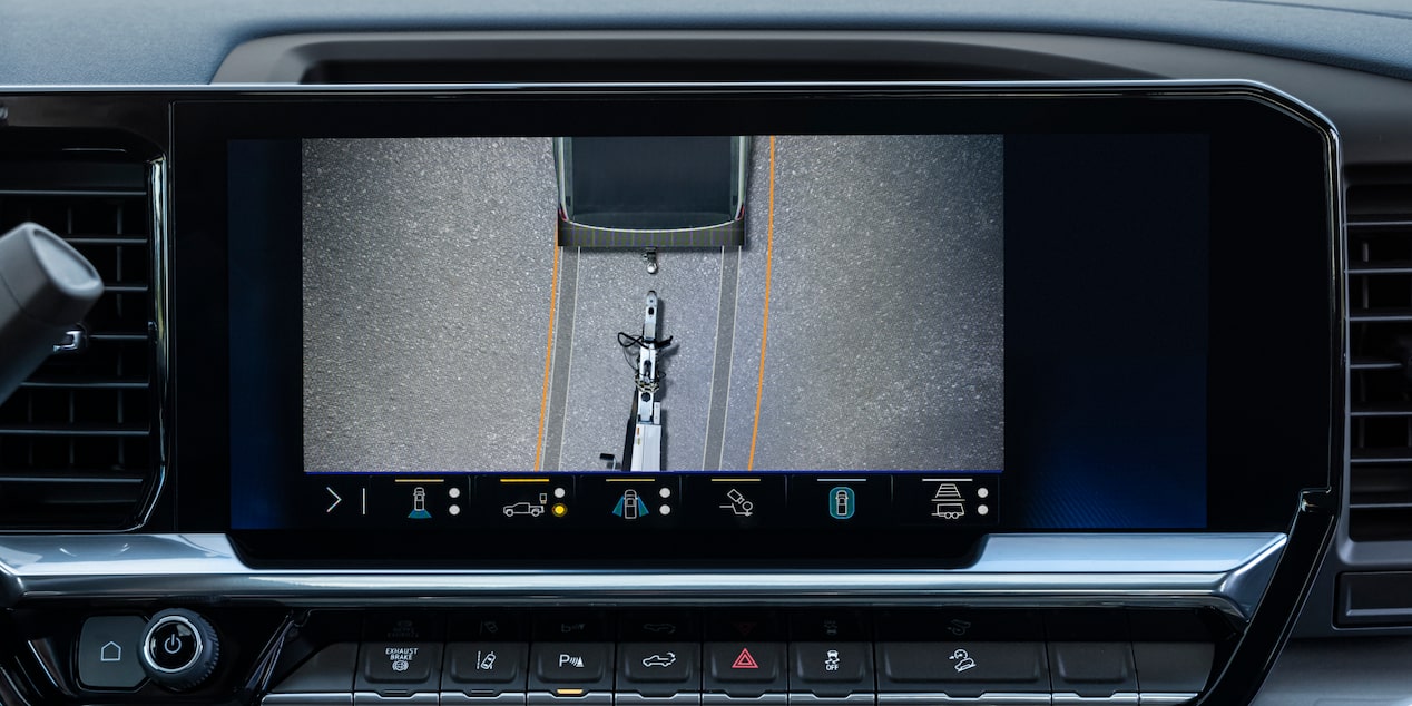 The Display Dashboard of 2025 Chevy Silverado HD is Showing a Camera Footage