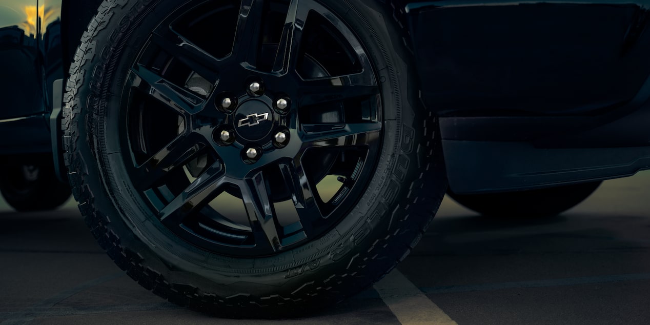 Close-up of a Tire on the 2025 Chevy Silverado Pickup Truck