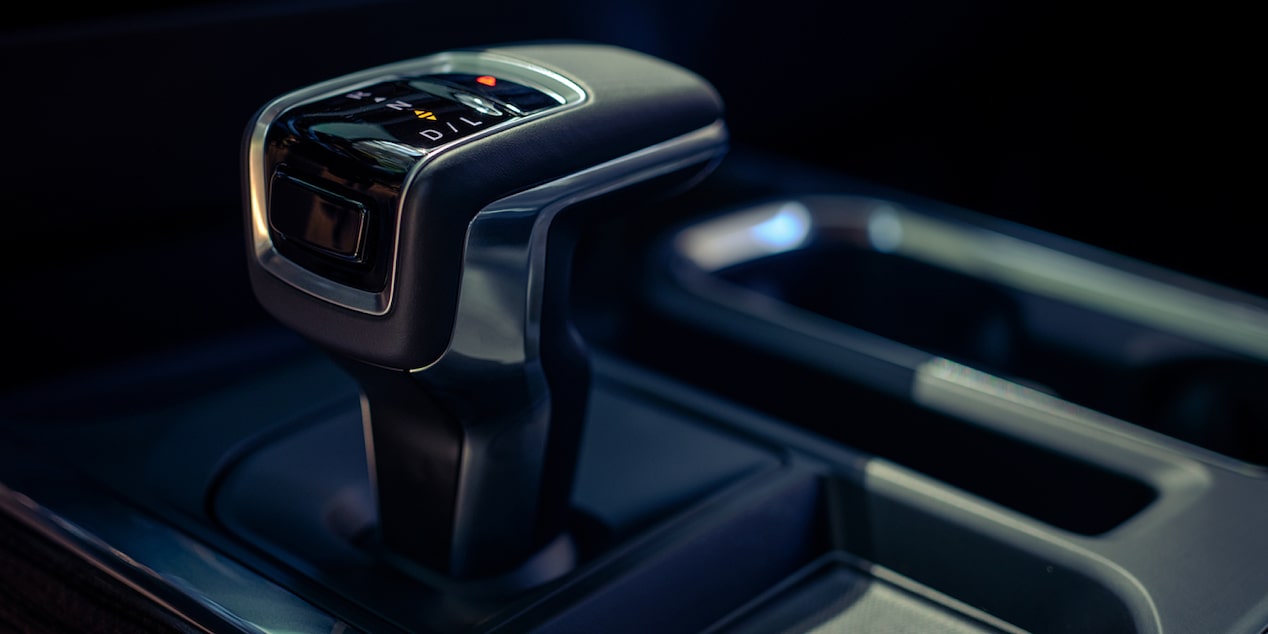 Close-up of the Gear Shift Stick of a 2025 Chevy Silverado Pickup Truck