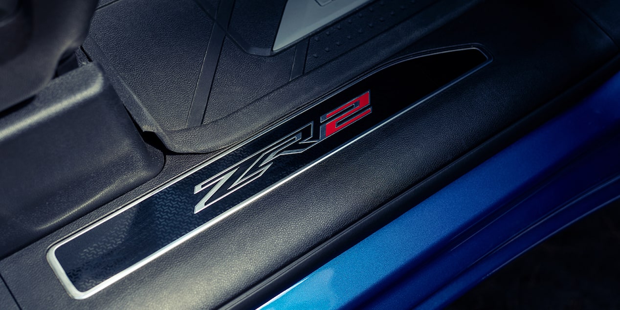 Close-up of the ZR2 Logo Next to the Floor Mats