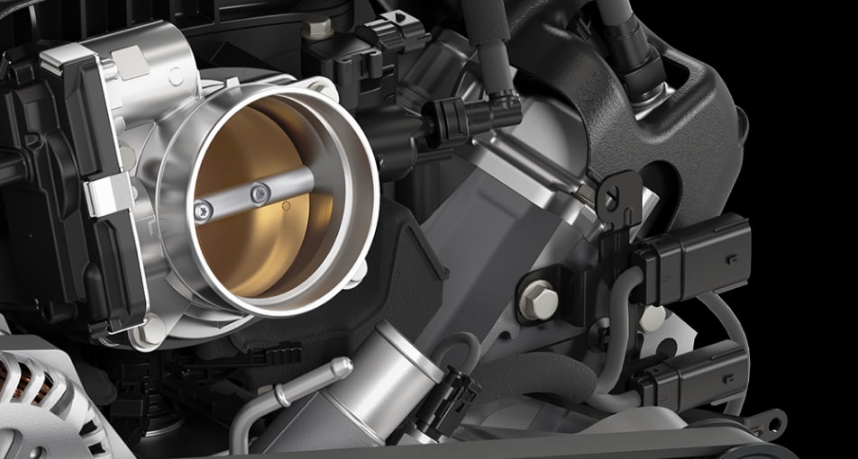 Close-up of a Chevy Silverado Engine