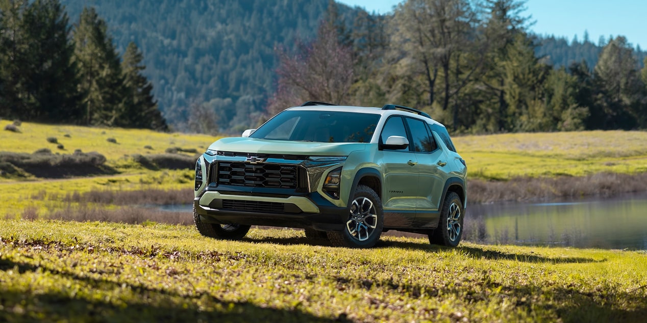 2026 Chevy Equinox Parked Outside the Edge of the Woods Near a Lake
