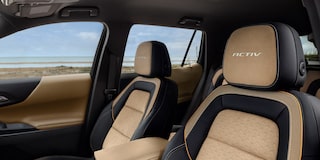 Close Up of the Headrests of the Front Seating Inside the 2026 Chevy Equinox