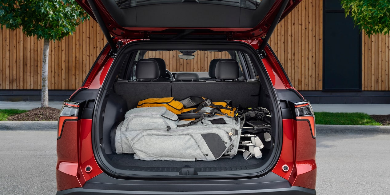 Golf Bags Stored in the Trunk of a 2026 Chevy Equinox