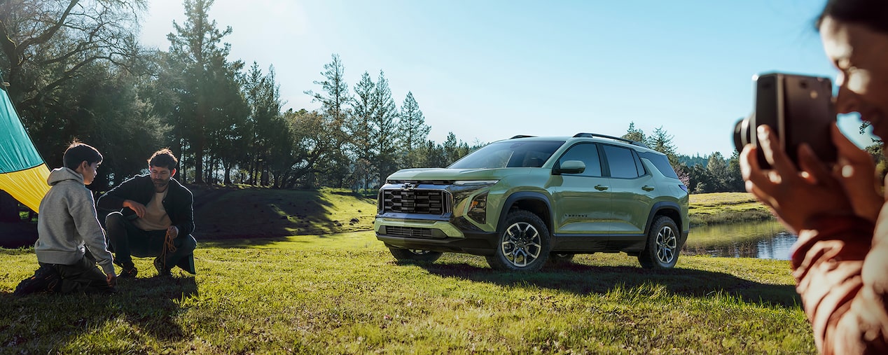 2026 Chevy Equinox Parked in an Open Field at a Campsite