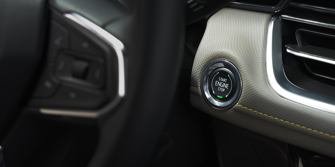 Botón de encendido sin llave dentro de la Chevy Trailblazer 2026