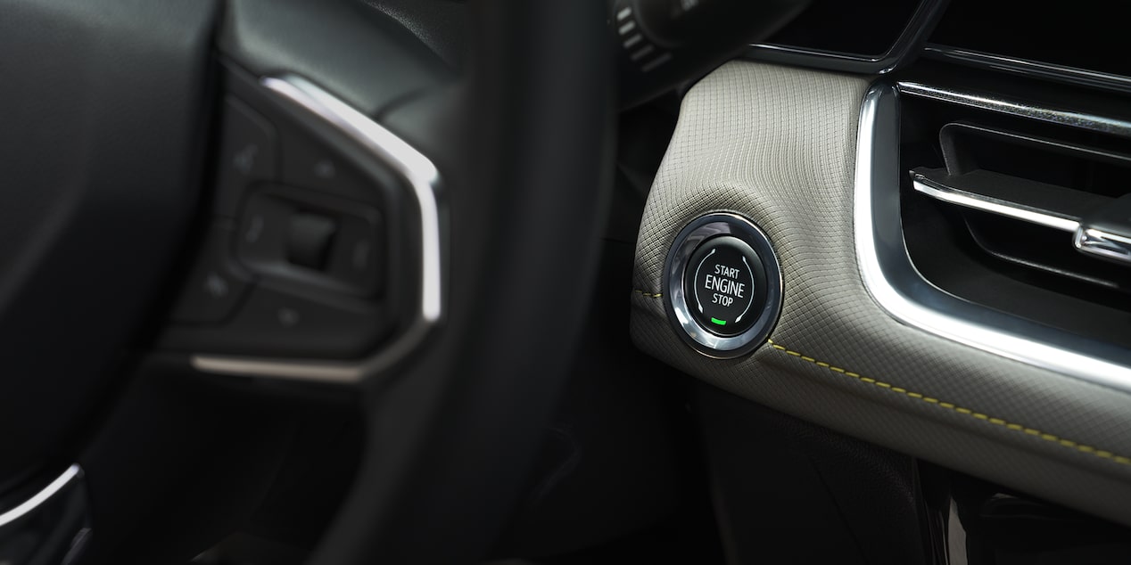 Botón de encendido sin llave dentro de la Chevy Trailblazer 2026