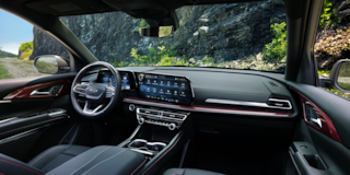 Birds Eye View of Interior Dashboard and Windshield Inside the 2026 Chevy Traverse