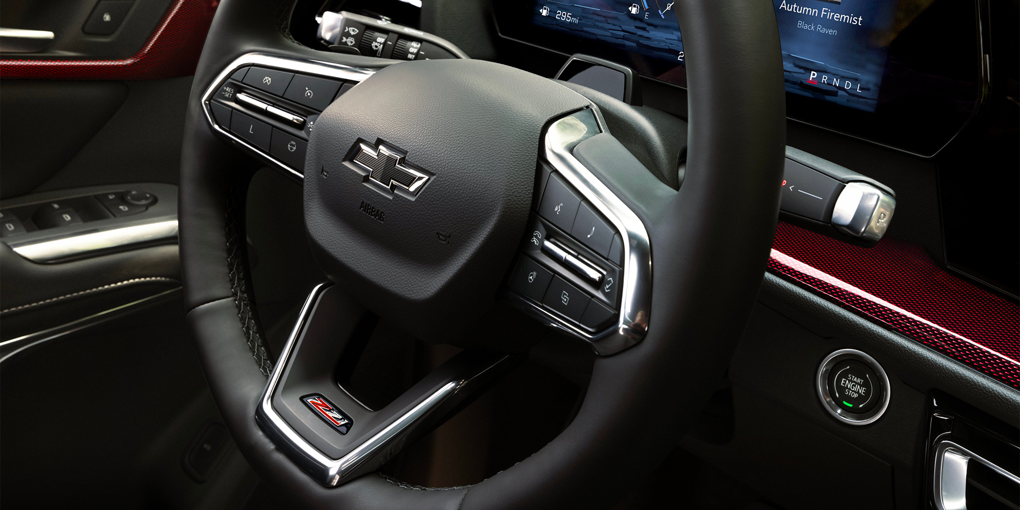 Close Up of the Steering Wheel Inside the 2026 Chevy Traverse