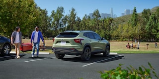 2026 Chevy Trax Parked near a Neighborhood Park on a Sunny Day