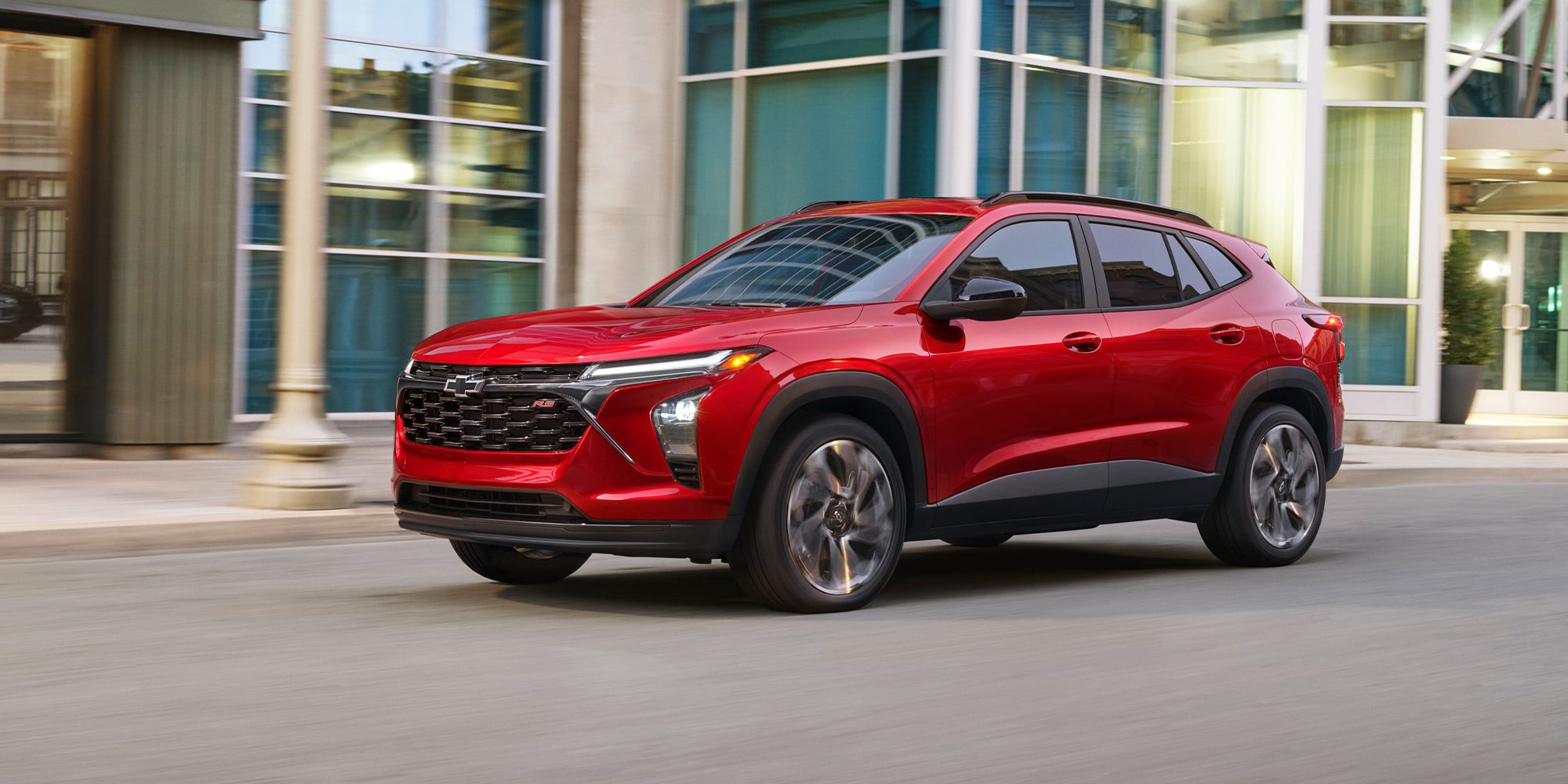 2026 Chevy Trax Parked in Front of an Apartment Building