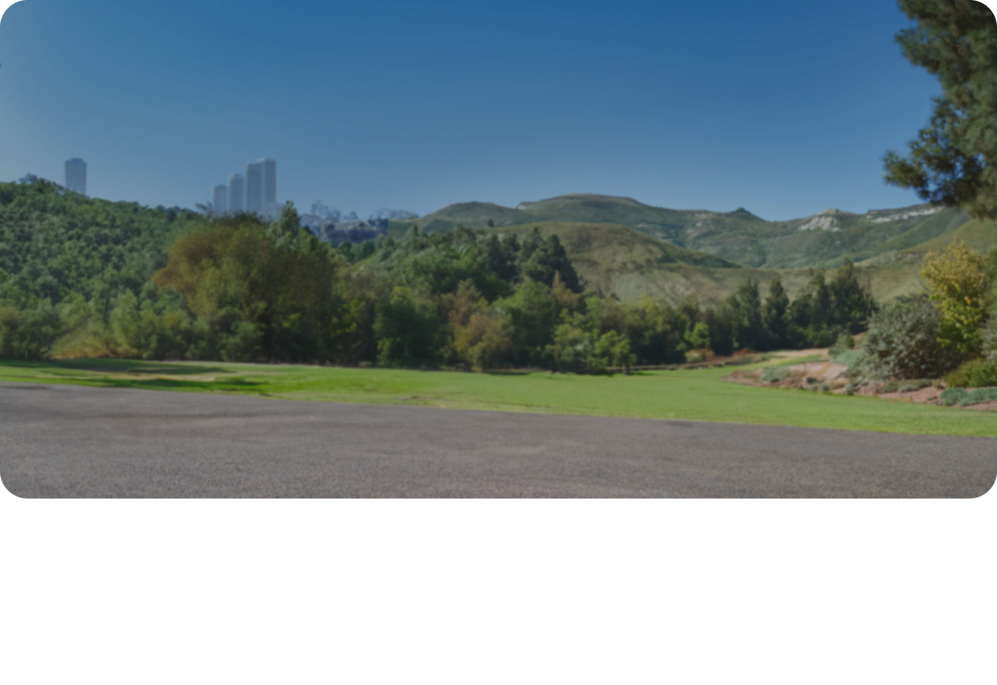 Scenic Green Rolling Hills and Trees