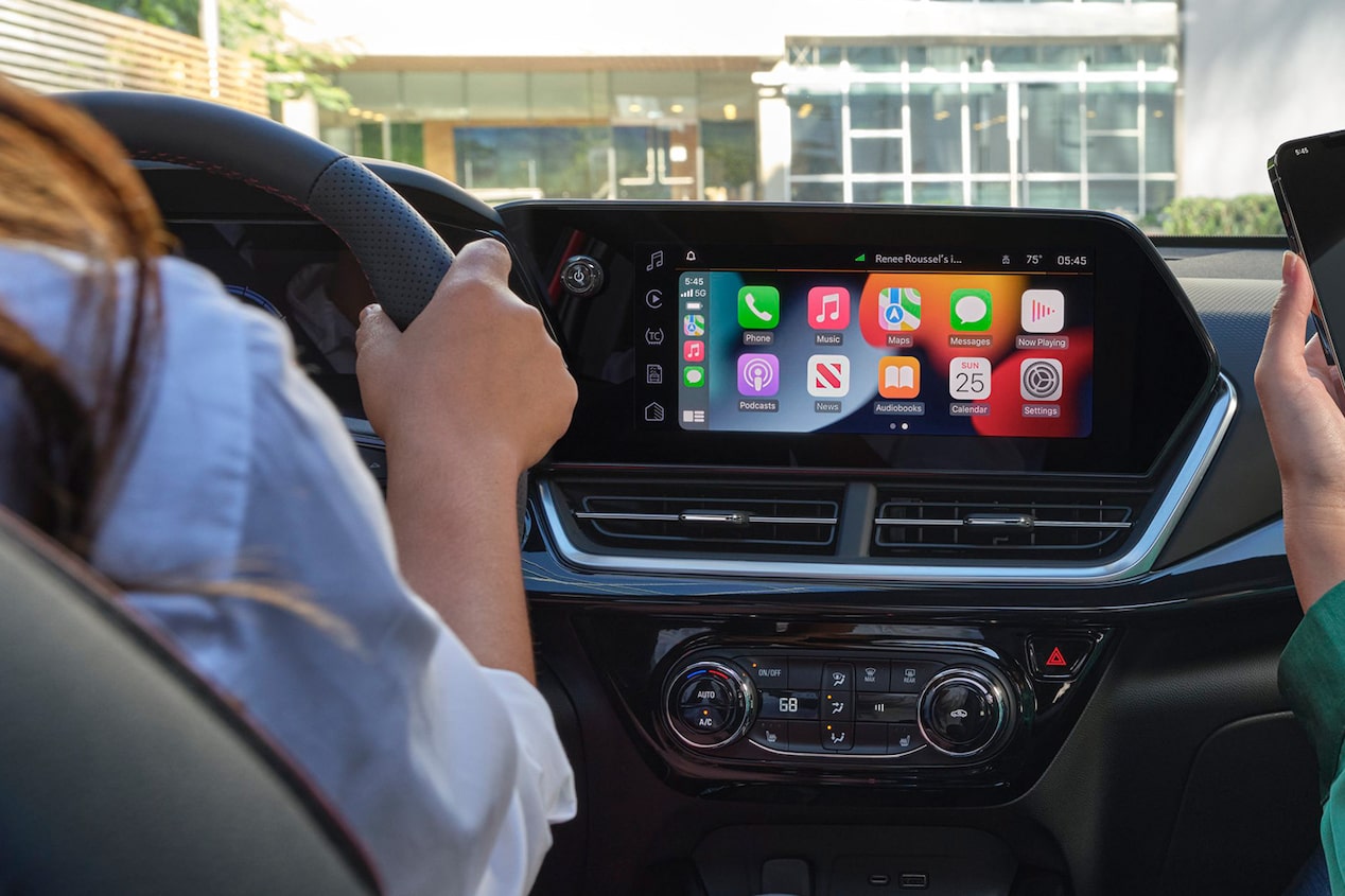 Infotainment touch screen inside the Chevrolet Trax