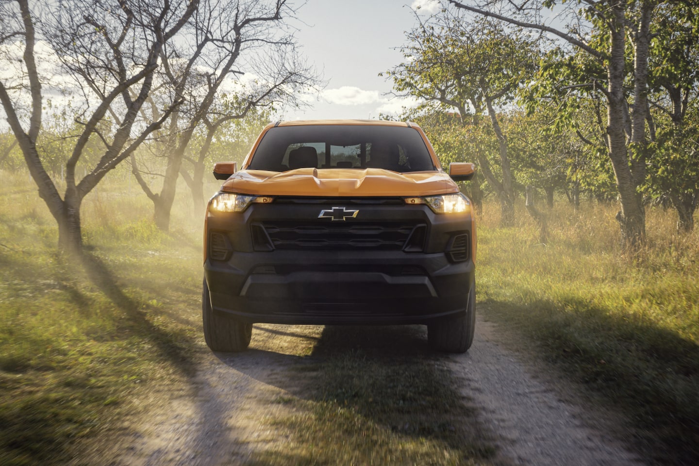 2026 Chevrolet Colorado WT front view on a country road