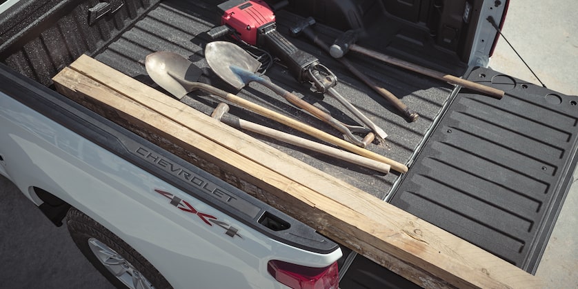 2026 Chevrolet Silverado 1500 functional truck bed full of contractor tools