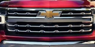 Close up view of the grille of the 2026 Chevrolet Silverado LD Crew Cab LTZ.