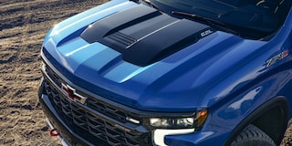 Close up view of the hood of the 2026 Chevrolet Silverado LD Crew Cab ZR2.
