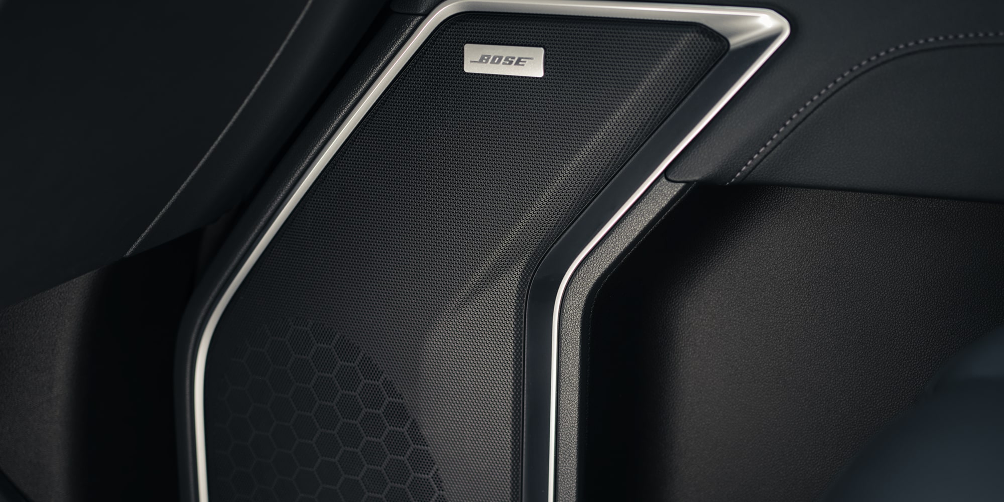 Close up view of the Bose sound system inside the 2026 Chevrolet Silverado LD.